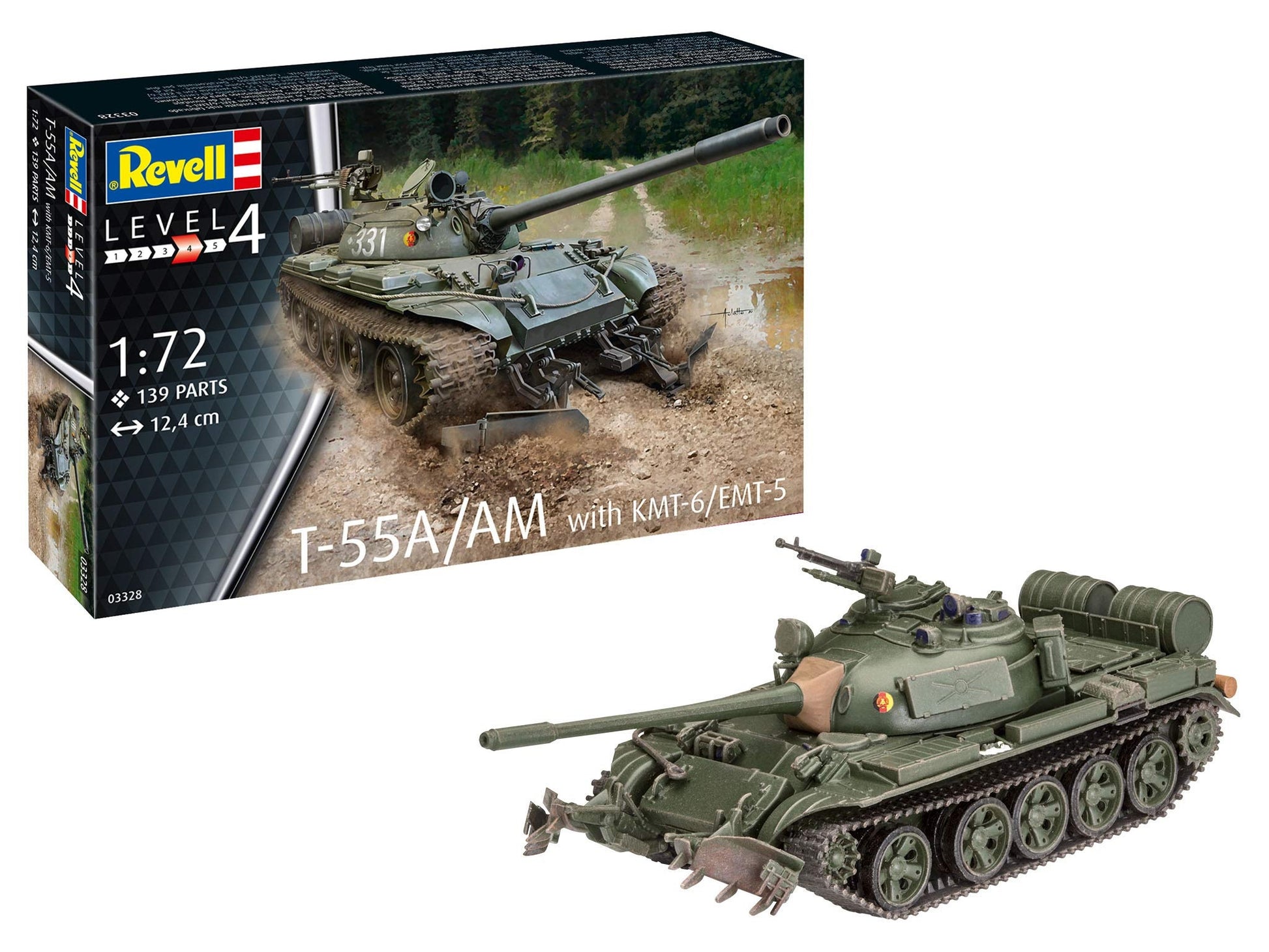 Revell Tank T-55A/AM with KMT-6/EMT-5 (Model Kit)