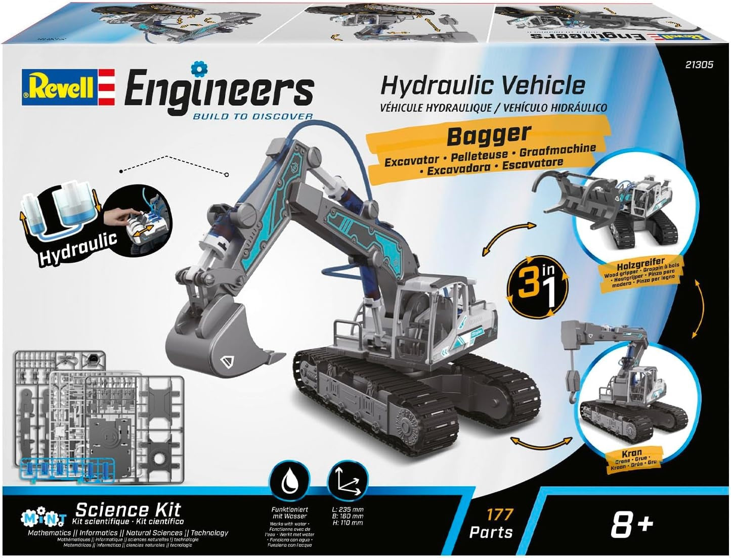 REVELL - Hydraulic Excavator 3in1: Revell Engineers 1:24 (Toys)