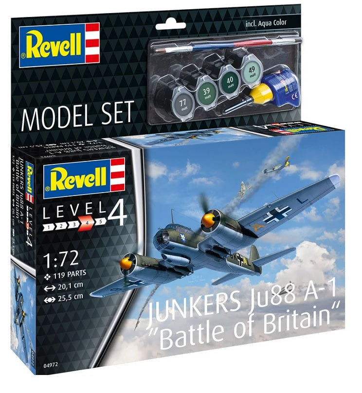 Revell Model Set Junkers Ju88 A-1 "Battle of Britain" 1:72 (Model Kit)