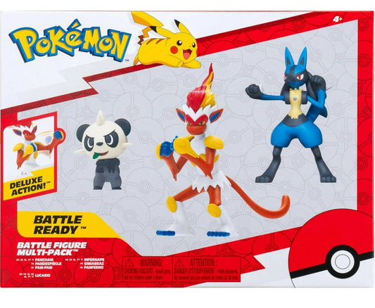Pokemon - PKW - 3 Fighting-Type Figure Pack Asst - 4.5 inch Infernape, 3 inch Lucario, 2 inch Pancham (Toys)