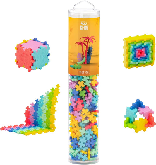 Plus-Plus: Tube 240 pcs - Tropical Mix (Toys)