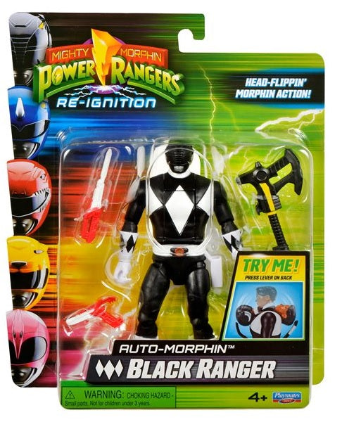 Power Rangers - Auto Morphin Ranger Figure Black Ranger (Toys)