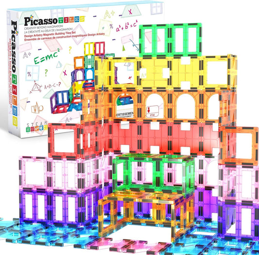 Picasso Tiles Design Artistry Magnetic Building Tiles Set (42 pieces) (Jigsaw Puzzle)