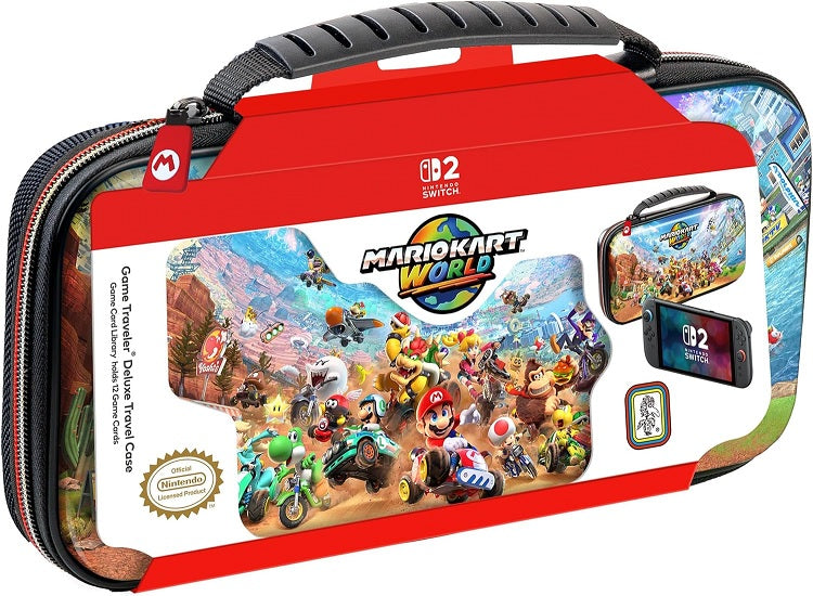 Game Traveler Nintendo Switch 2, Switch OLED & Switch Systems Mario Kart Game Traveler Deluxe Travel Case - Holds System, Card Cases & Game Cards