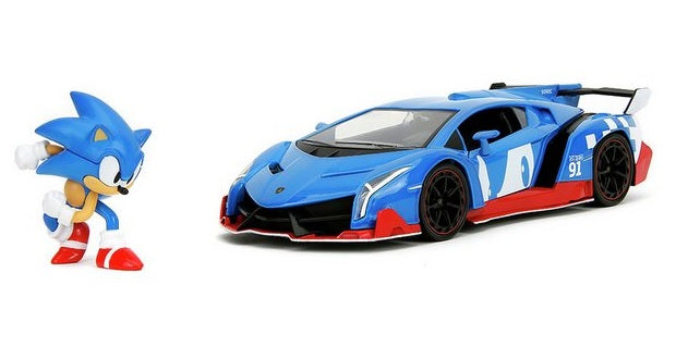 Jada - Sonic Lamborghini Veneno with Figure Die-Cast 1:24 (Toys)
