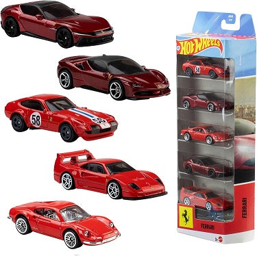 Hot Wheels - Basic Car 5 Pack: Ferrari (Toys)