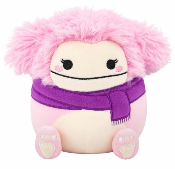 Squishmallows - 7.5'' - Brina Pink Bigfoot With Purple Scarf (Plush)