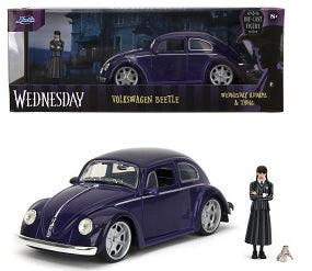 Jada - Wednesday Volkswagen Beetle W/Figure Die-Cast 1:24 (Toys)