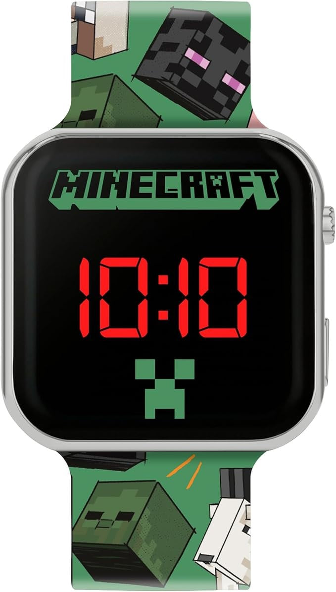 Peers Hardy - LED Strap Watch - Minecraft Character Printed (Merch)