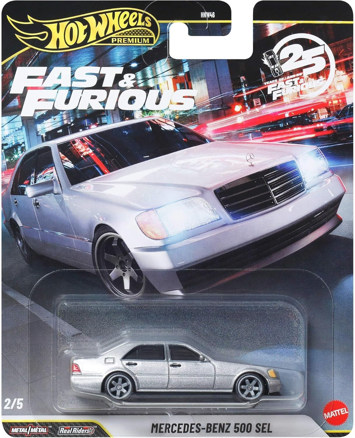 Hot Wheels - Premium Fast & Furious - (25 Years) Mercedes-Benz 500 SEL (Toys)