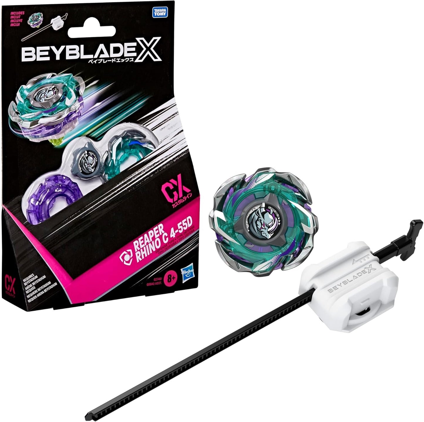Beyblade X - Starter Pack CX - Reaper Rhino C 4-55D Defense Type (Toys)
