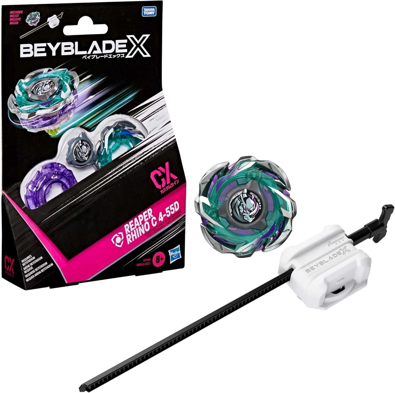 Beyblade X - Starter Pack CX - Reaper Rhino C 4-55D Defense Type (Toys)