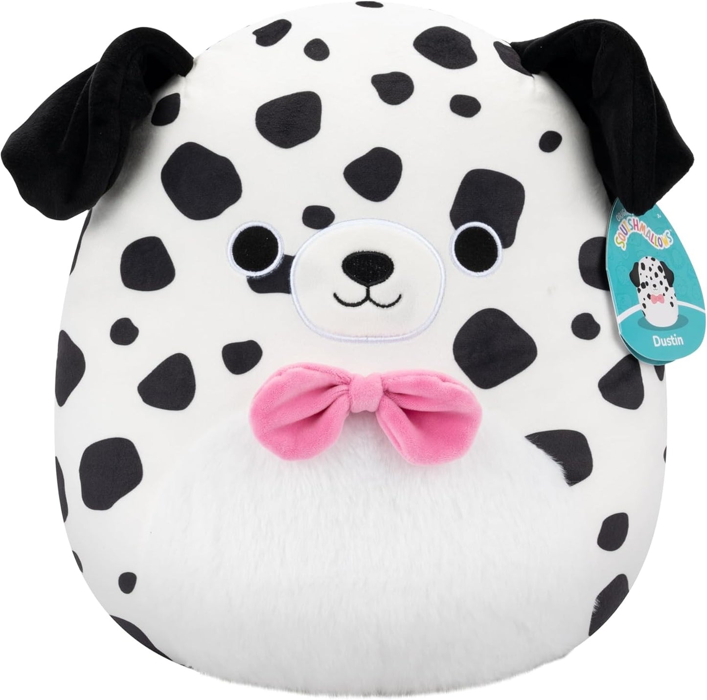 Squishmallows - 12'' - ((Dustin - White Dalmatian W/Fuzzy Belly and Bowtie) (Plush)