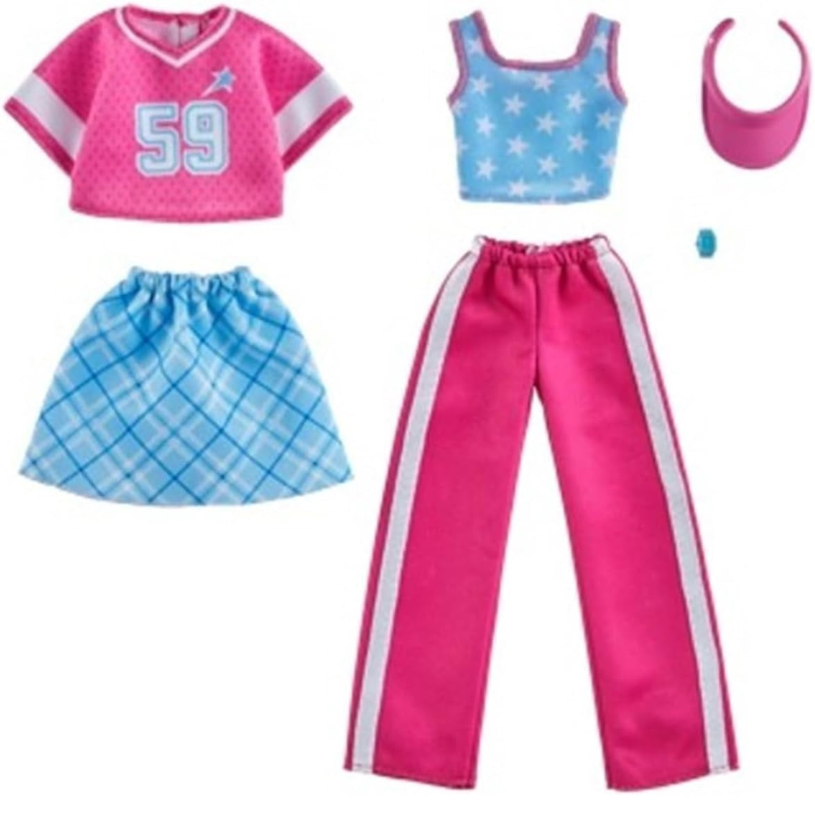 Barbie - Fashions 2 Pack Pink and Blue Sports Outfits (Toys)