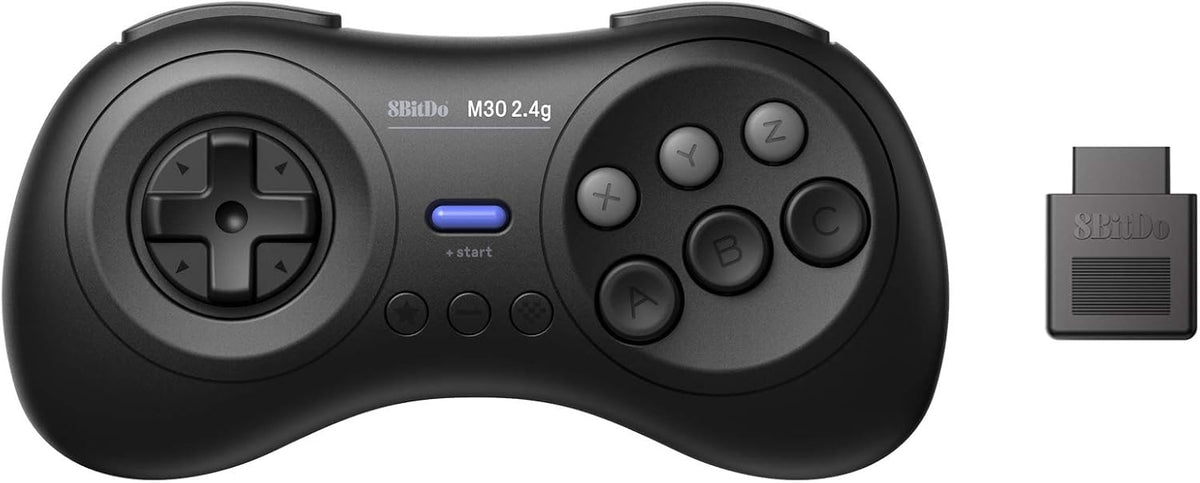 8BitDo M30 2.4g Wireless Gamepad For the Original Genesis & Mega Drive (Black) (Retro Device)