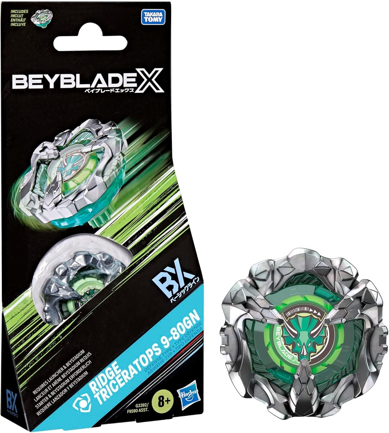 Beyblade X - Ridge Triceratops 9-80GN (Defense) (Toys)