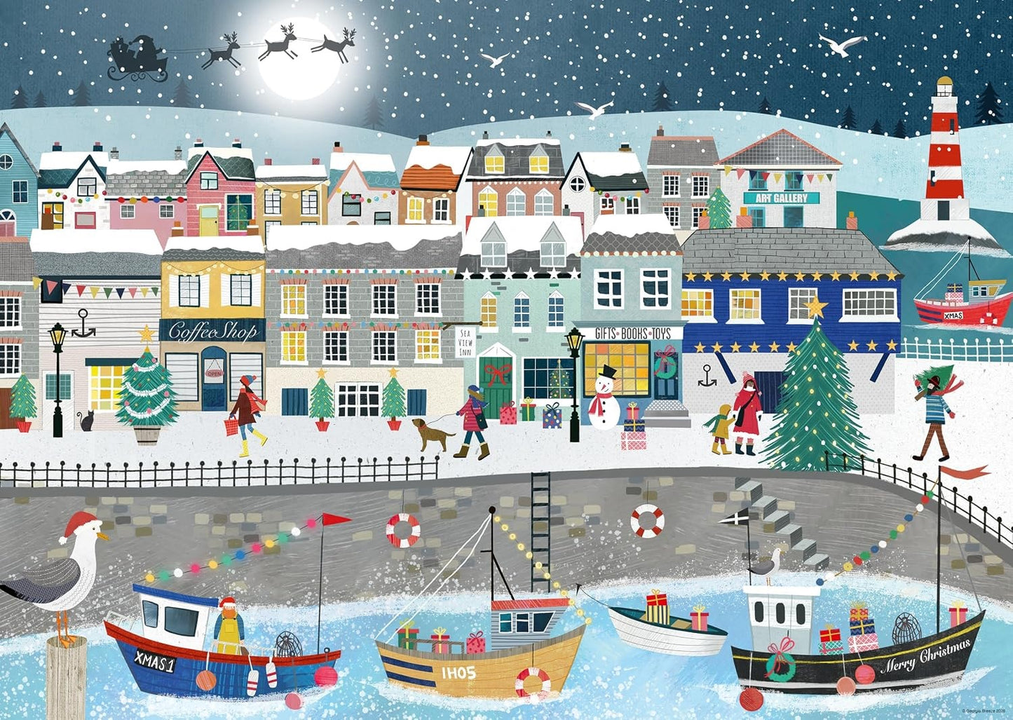 Ravensburger Puzzle - Christmas Coastal, 1000pc (Jigsaw Puzzle)