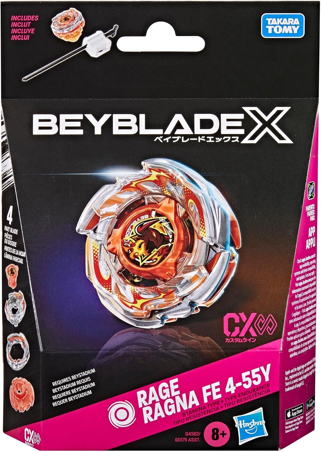 Beyblade X - Starter Pack CX - Rage Ragna FE 4-55Y (Stamina) (Toys)
