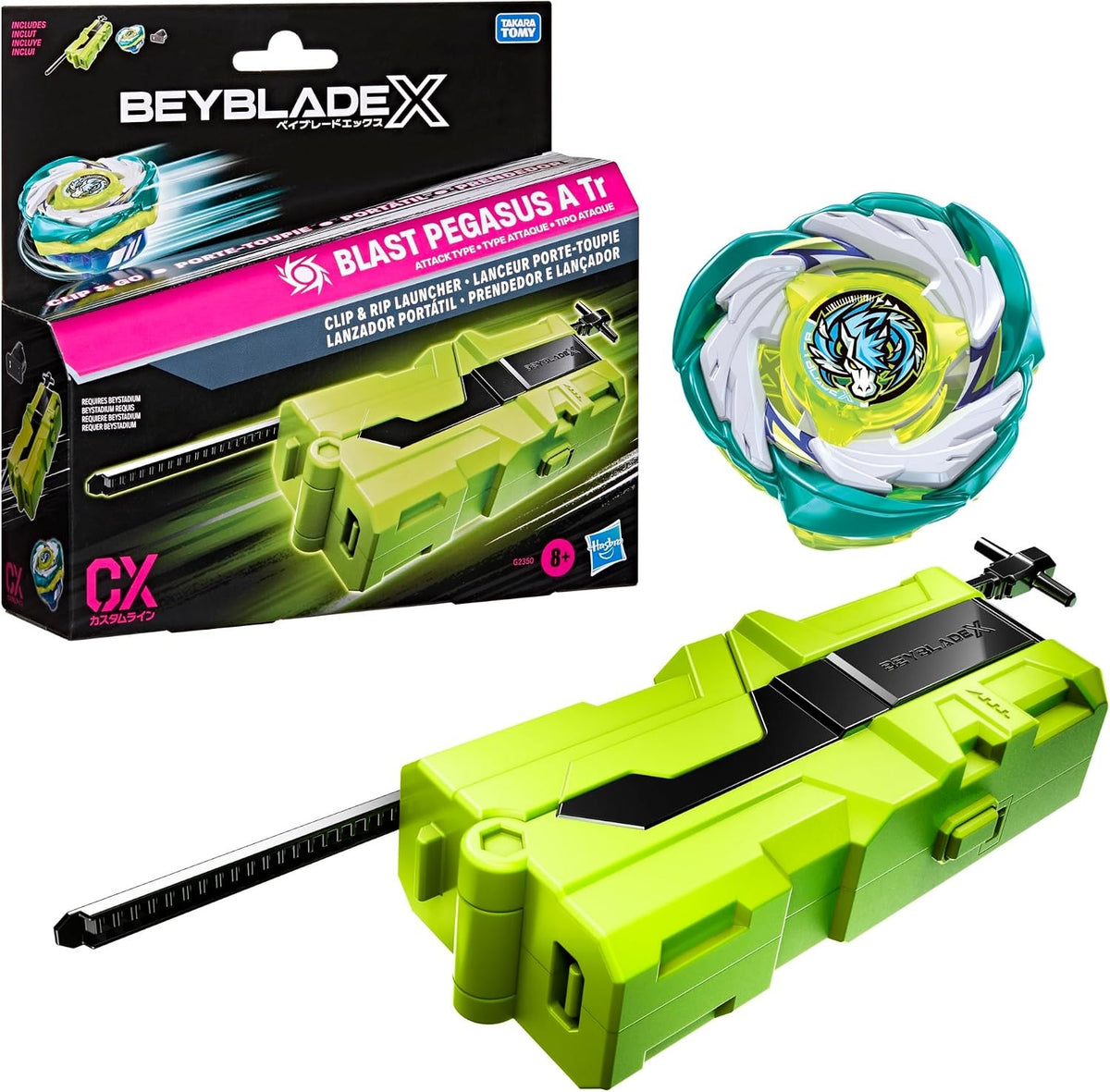 Beyblade X - Blast Pegasus A Tr (Attack) Clip & Rip Launcher (Toys)