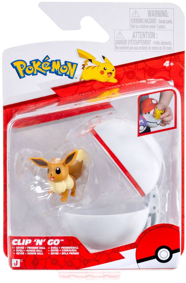 Pokemon - Clip 'n' Go Eevee + Premier Ball (Toys)