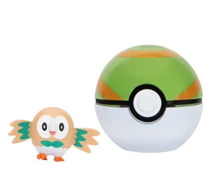 Pokemon - Clip 'n' Go Rowlet + Nest Ball (Toys)