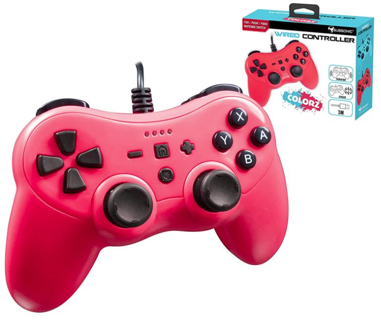Subsonic ProS Wired Colorz Controller (Red) (Nintendo Switch)