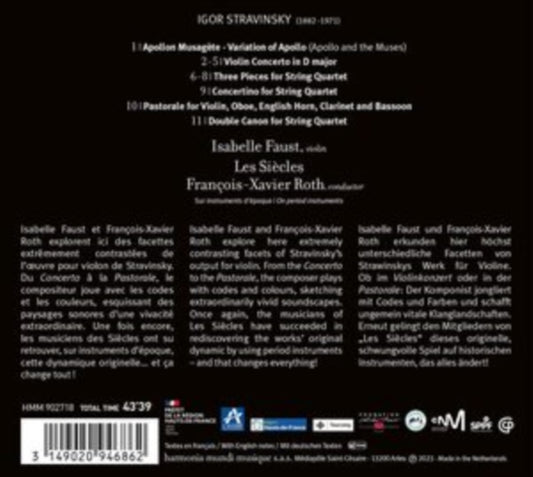 Isabelle Faust / Francois-Xavier Roth / Les Siecles - Stravinsky: Violin Concerto & Chamber Works (CD)