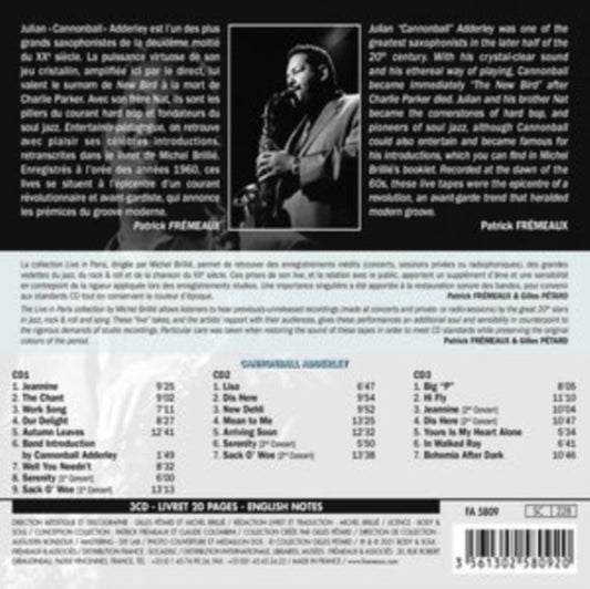 Cannonball Adderley - Live In Paris - 1960-1961 (CD)