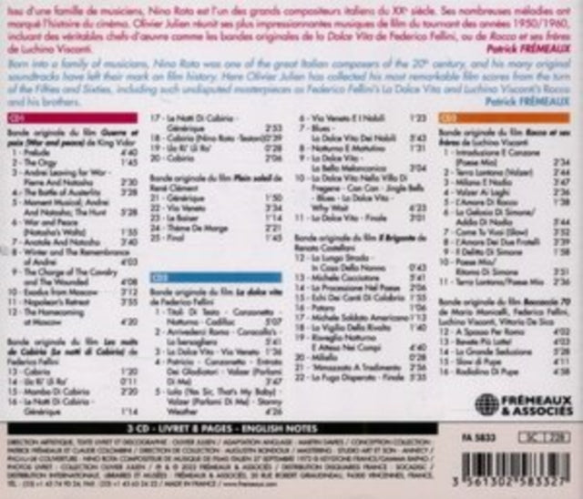 Nino Rota - Bandes Originales De Films 1956-1961 (CD)