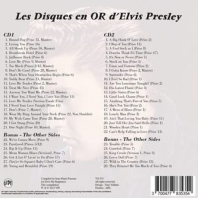 Elvis Presley - Les Disques En Or DElvis (CD)