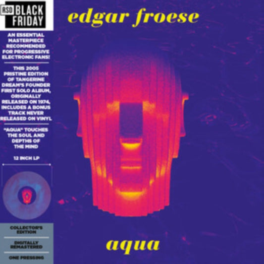 Edgar Froese - Aqua (Blue/Orange Marble Vinyl) (Black Friday 2022) (Vinyl)