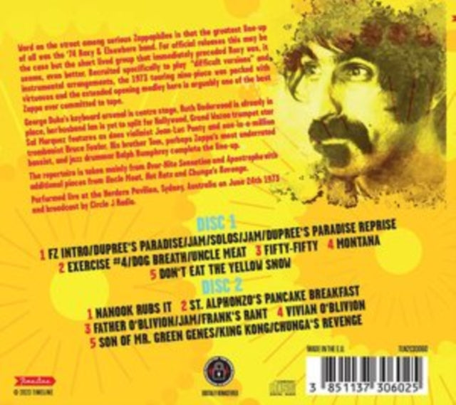 Frank Zappa - Live In Australia 1973 (CD)