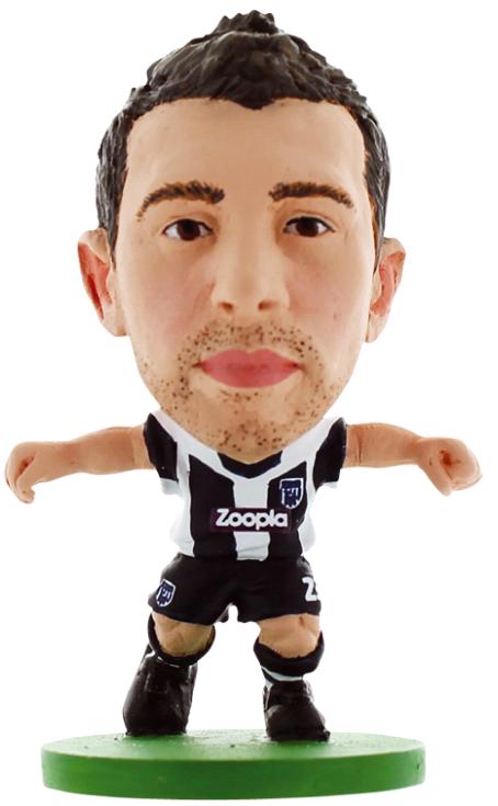 SoccerStarz - West Brom Gareth McAuley Home Kit (2015 version) (Figure)