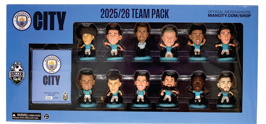 SoccerStarz - Man City 12 figure Team Pack (2025/26 Version Classic Kit) (Figures)