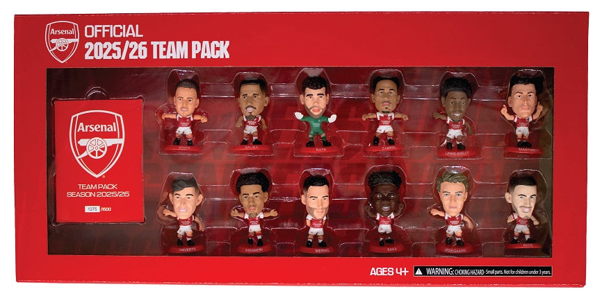 SoccerStarz - Arsenal 12 figure Team Pack (2025/26 Version Classic Kit) (Figures)