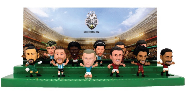 Soccerstarz - Stand for 12 SoccerStarz Figures (Generic Green) and 12 SoccerStarz Figures (SET A) (Figures)