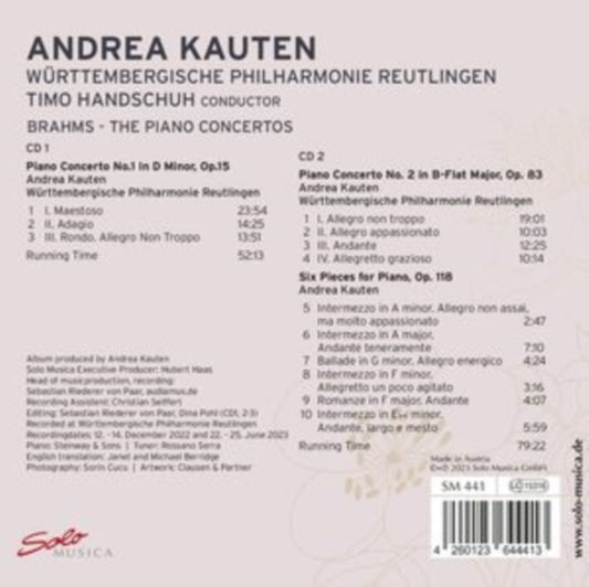 Andrea Kauten - Johannes Brahms: The Piano Concertos (CD)
