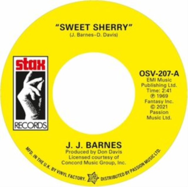 J.J. Barnes - Sweet Sherry / The Whole Damn World Is Going Crazy (Vinyl Single)