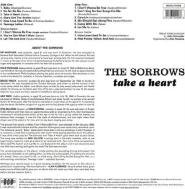 Sorrows - Take A Heart (+Bonus Tracks) (Vinyl)
