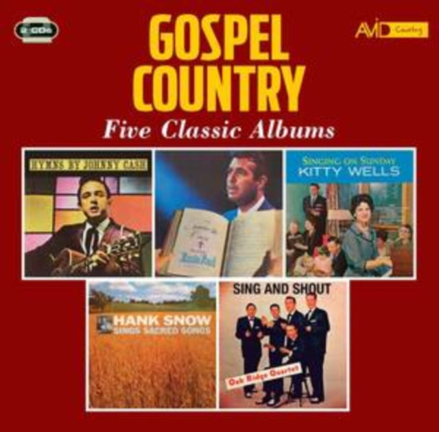 Johnny Cash / Tennessee Ernie Ford / Kitty Wells / Hank Snow / The Oak Ridge Quartet (Boys) - Country Gospel - Five Classic Albums (CD)