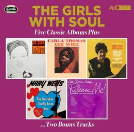 Lavern Baker / Carla Thomas / Aretha Franklin / Mary Wells / Little Esther Phillips - The Girls With Soul - Five Classic Albums Plus (Saved / Gee Whiz / The Electrifying / The One Who Really Loves You / Release Me!) (CD)