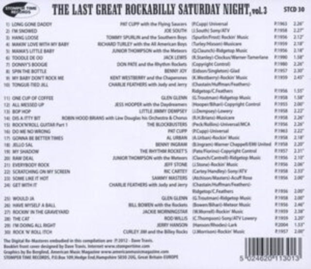 Various Artists - The Last Great Rockabilly Saturday Night (CD)