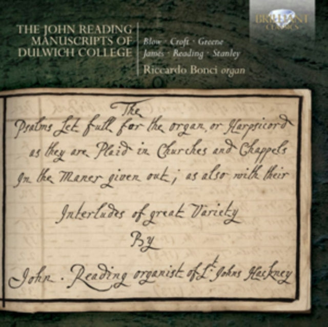 Riccardo Bonci - The John Reading Manuscripts (CD)