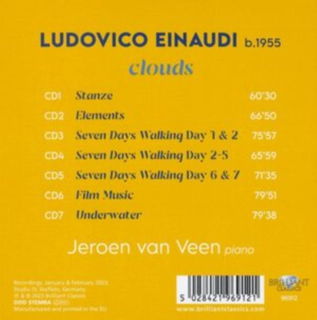 Jeroen Van Veen - Ludovico Einaudi: Clouds (CD)