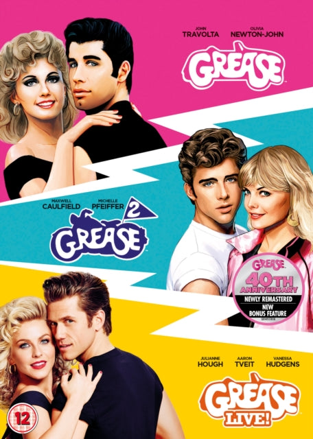 Grease/ Grease 2/ Grease-Live  - 40Th Anniversary (DVD)