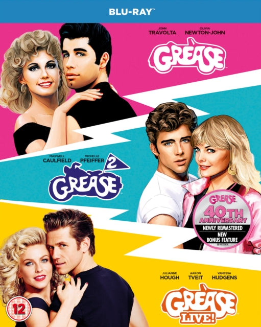 Grease/ Grease 2/ Grease-Live -  40Th Anniversary (Blu-ray)