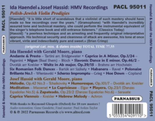 Ida Haendel & Josef Hassid - The Polish-Jewish Violin Prodigies (CD)