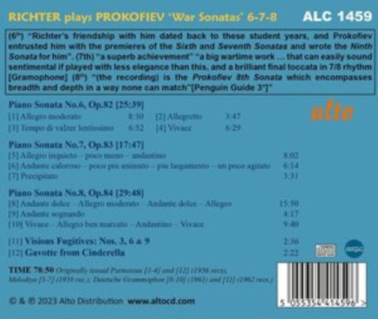 Sviatoslav Richter - Richter Plays Prokofiev War Sonatas Nos. 6-7-8 (CD)
