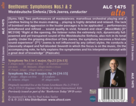 Westdeutsche Sinfoni - Beethoven Syms 1 & 2 / Joeres (CD)