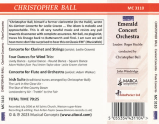 Ball - Clarinet & Flute Concs (CD)